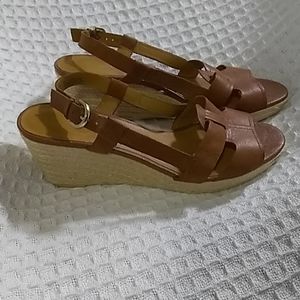 Brown Franco Sarto wedges size 9.5